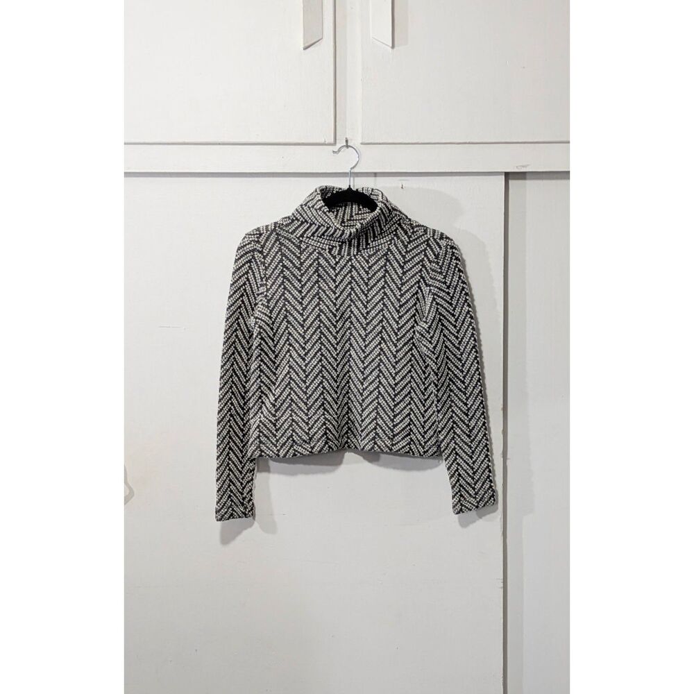 BAR III mock neck chevron sweater sz. S